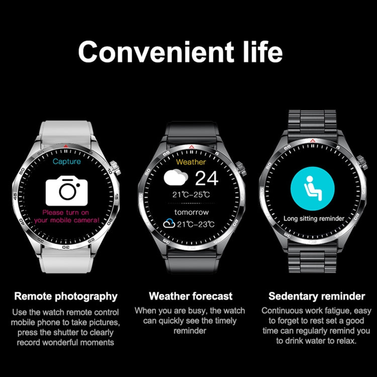 GTS4/LT09 1.5 inch IP67 Fitness Wellness Smart Watch Support Bluetooth Call / Sleep / Blood Oxygen / Heart Rate Health Monitor, Silicone Strap, Steel Strap