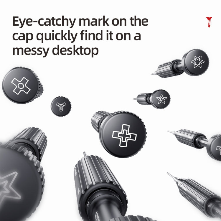 QianLi iWhale Special S2 Steel Magnetic Torque 3D Screwdriver, A Phillips 0.35, B Tri-point 0.35, C Pentalobe 0.35, D Pinhead Phillips 0.35, E T2 Torx 0.35