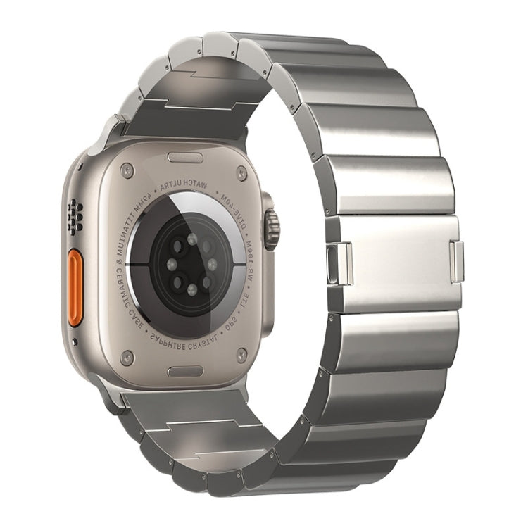 One-Bead Magnetic Buckle Titanium Metal Watch Band, For Apple Watch Series 10 46mm, For Apple Watch Series 10 42mm, For Apple Watch SE 2023 44mm, For Apple Watch SE 2023 40mm, For Apple Watch Ultra 2 49mm, For Apple Watch Series 9 45mm                 ...
