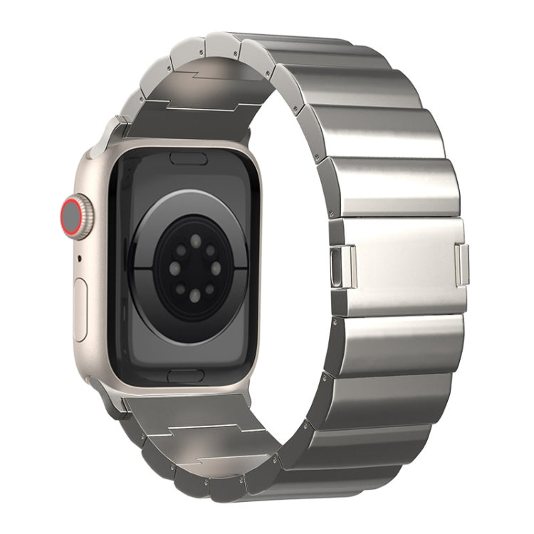 One-Bead Magnetic Buckle Titanium Metal Watch Band, For Apple Watch Series 10 46mm, For Apple Watch Series 10 42mm, For Apple Watch SE 2023 44mm, For Apple Watch SE 2023 40mm, For Apple Watch Ultra 2 49mm, For Apple Watch Series 9 45mm                 ...