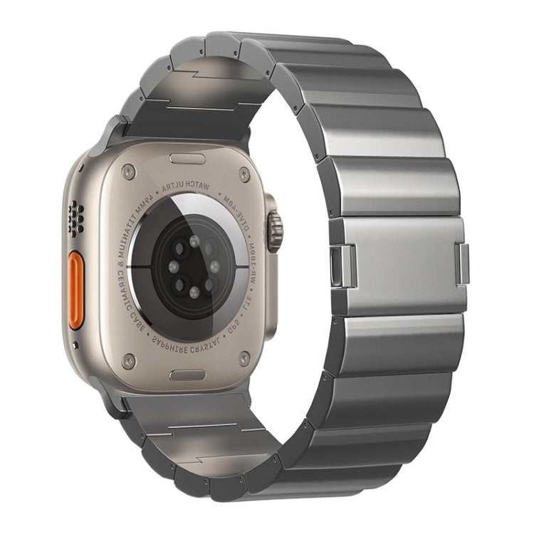 One-Bead Magnetic Buckle Titanium Metal Watch Band, For Apple Watch Series 10 46mm, For Apple Watch Series 10 42mm, For Apple Watch SE 2023 44mm, For Apple Watch SE 2023 40mm, For Apple Watch Ultra 2 49mm, For Apple Watch Series 9 45mm                 ...