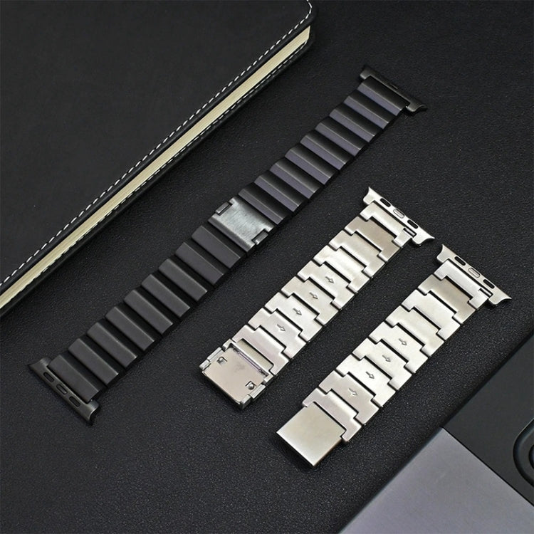 One-Bead Magnetic Buckle Titanium Metal Watch Band, For Apple Watch Series 7 41mm, For Apple Watch Series 7 45mm, For Apple Watch SE 40mm, For Apple Watch SE 44mm, For Apple Watch Series 6 40mm, For Apple Watch Series 6 44mm, For Apple Watch Series 5 4...