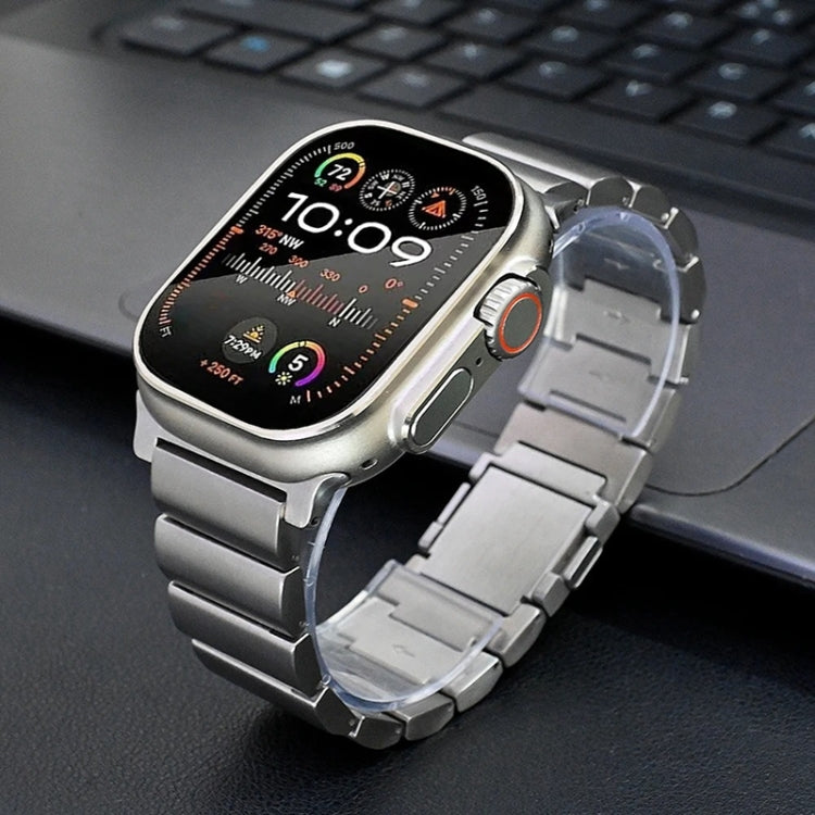 One-Bead Magnetic Buckle Titanium Metal Watch Band, For Apple Watch Series 10 46mm, For Apple Watch Series 10 42mm, For Apple Watch SE 2023 44mm, For Apple Watch SE 2023 40mm, For Apple Watch Ultra 2 49mm, For Apple Watch Series 9 45mm                 ...