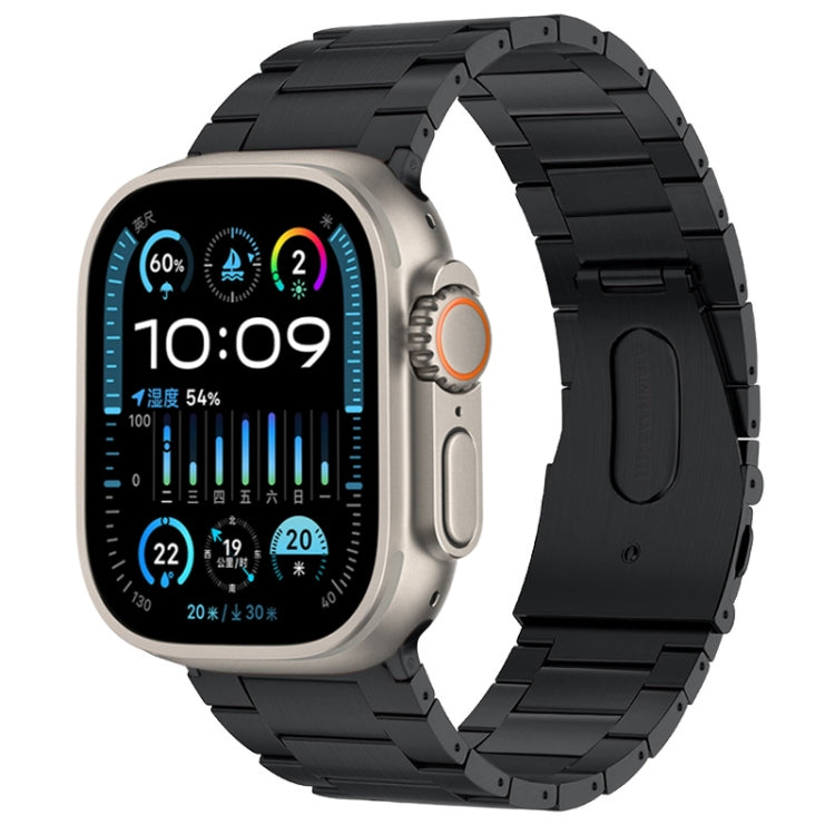PG63 Three-Bead Protrusion Titanium Metal Watch Band, For Apple Watch Series 10 46mm, For Apple Watch Series 10 42mm, For Apple Watch SE 2023 44mm, For Apple Watch SE 2023 40mm, For Apple Watch Ultra 2 49mm, For Apple Watch Series 9 45mm               ...