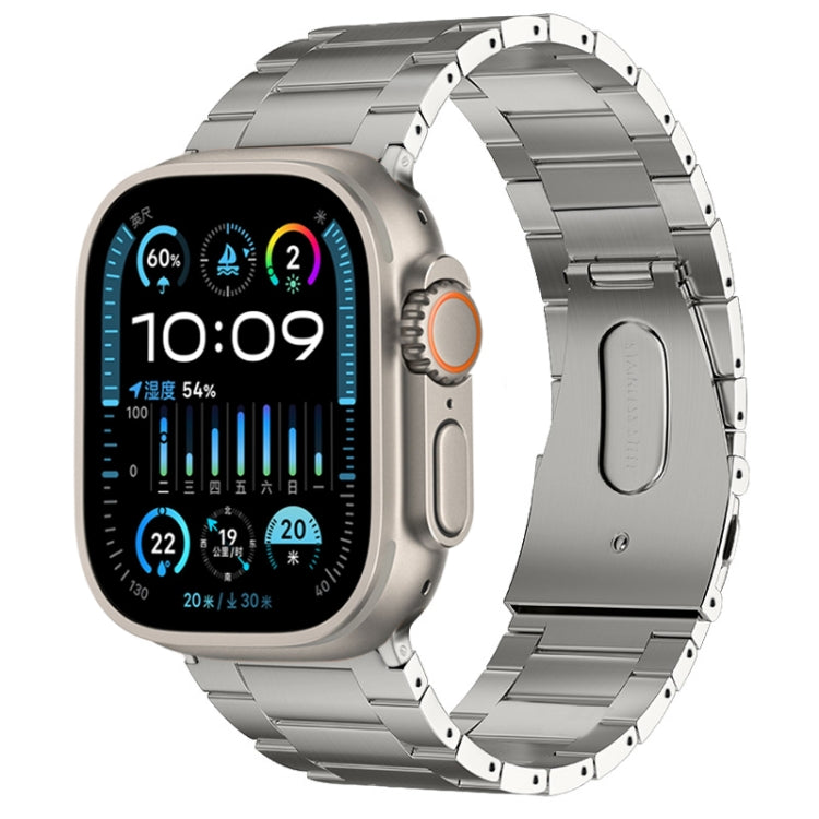 PG63 Three-Bead Protrusion Titanium Metal Watch Band, For Apple Watch Series 10 46mm, For Apple Watch Series 10 42mm, For Apple Watch SE 2023 44mm, For Apple Watch SE 2023 40mm, For Apple Watch Ultra 2 49mm, For Apple Watch Series 9 45mm               ...