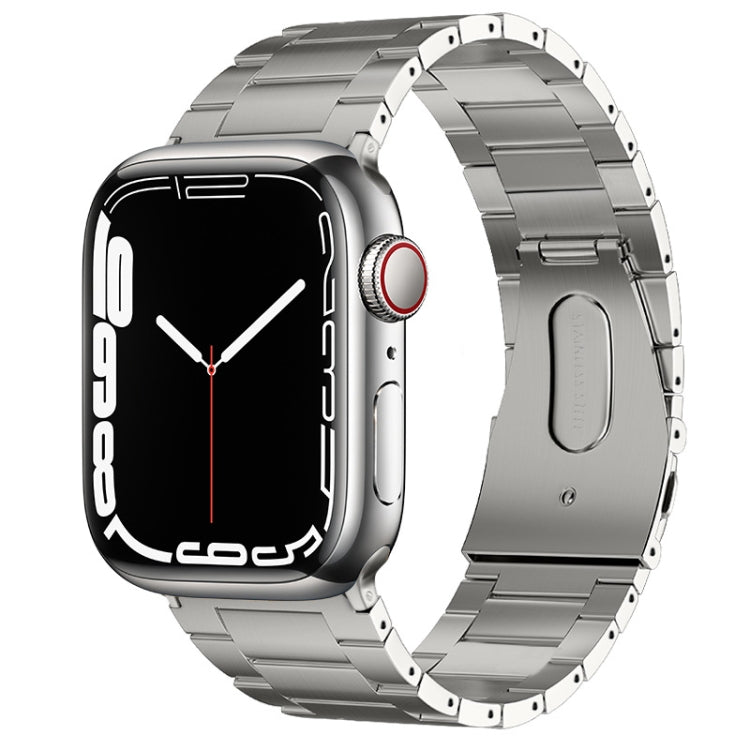 PG63 Three-Bead Protrusion Titanium Metal Watch Band, For Apple Watch Series 6 40mm, For Apple Watch Series 6 44mm, For Apple Watch Series 5 44mm, For Apple Watch Series 5 40mm, For Apple Watch Series 4 44mm, For Apple Watch Series 4 40mm              ...