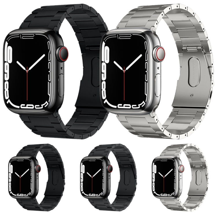 PG63 Three-Bead Protrusion Titanium Metal Watch Band, For Apple Watch Series 6 40mm, For Apple Watch Series 6 44mm, For Apple Watch Series 5 44mm, For Apple Watch Series 5 40mm, For Apple Watch Series 4 44mm, For Apple Watch Series 4 40mm              ...