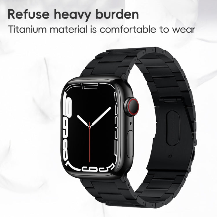 PG63 Three-Bead Protrusion Titanium Metal Watch Band, For Apple Watch Series 6 40mm, For Apple Watch Series 6 44mm, For Apple Watch Series 5 44mm, For Apple Watch Series 5 40mm, For Apple Watch Series 4 44mm, For Apple Watch Series 4 40mm              ...