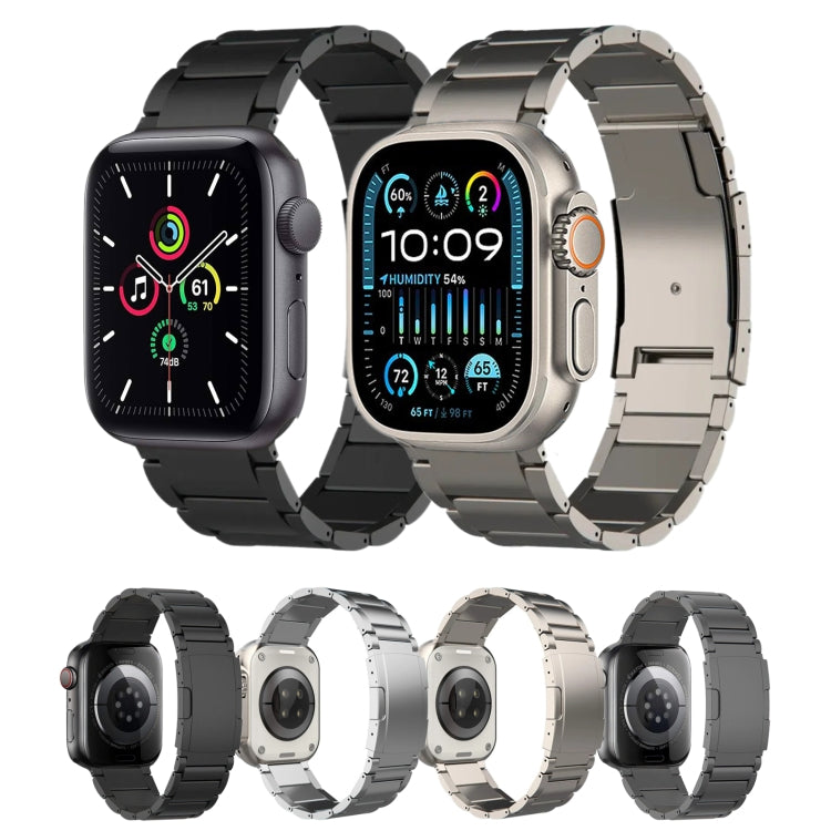 Titanium Metal Watch Band, For Apple Watch Series 7 41mm, For Apple Watch Series 7 45mm, For Apple Watch SE 40mm, For Apple Watch SE 44mm, For Apple Watch Series 6 40mm, For Apple Watch Series 6 44mm, For Apple Watch Series 5 44mm                      ...