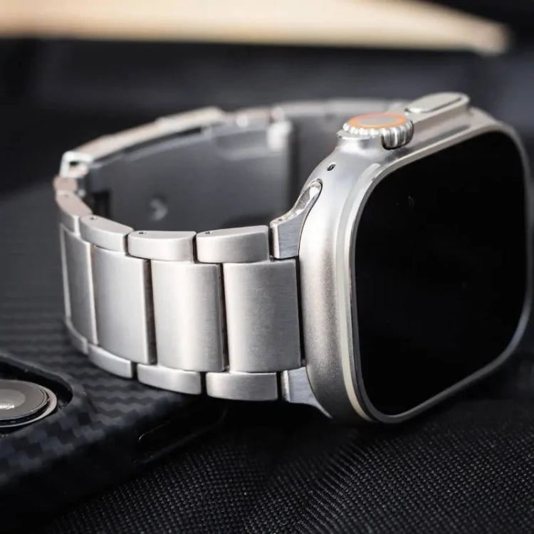 Titanium Metal Watch Band, For Apple Watch Series 7 41mm, For Apple Watch Series 7 45mm, For Apple Watch SE 40mm, For Apple Watch SE 44mm, For Apple Watch Series 6 40mm, For Apple Watch Series 6 44mm, For Apple Watch Series 5 44mm                      ...