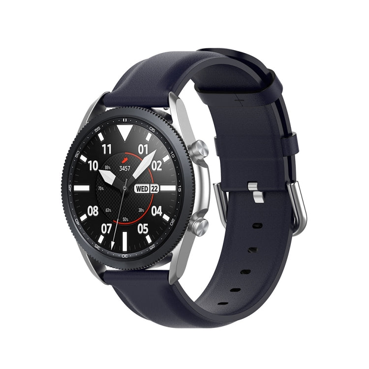 Round Tail Leather Strap, Size: Free Size 20mm, For Galaxy Watch 3 41mm