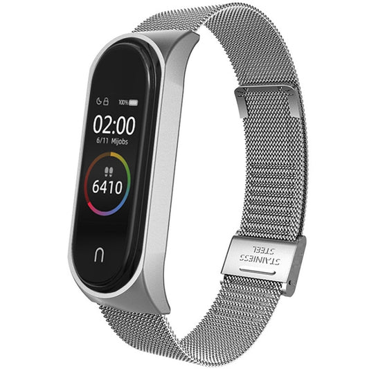 For Xiaomi Mi Band 4 / 3 Milanese Metal Replacement Strap Watchband, Silver, Black, Rose Gold, Rose Pink