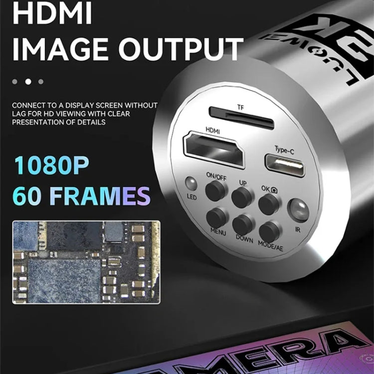 Luowei LW-GK20 UHD 1080P / 2K Microscope Camera with 5X Digital Zoom & Custom Storage, LW-GK20