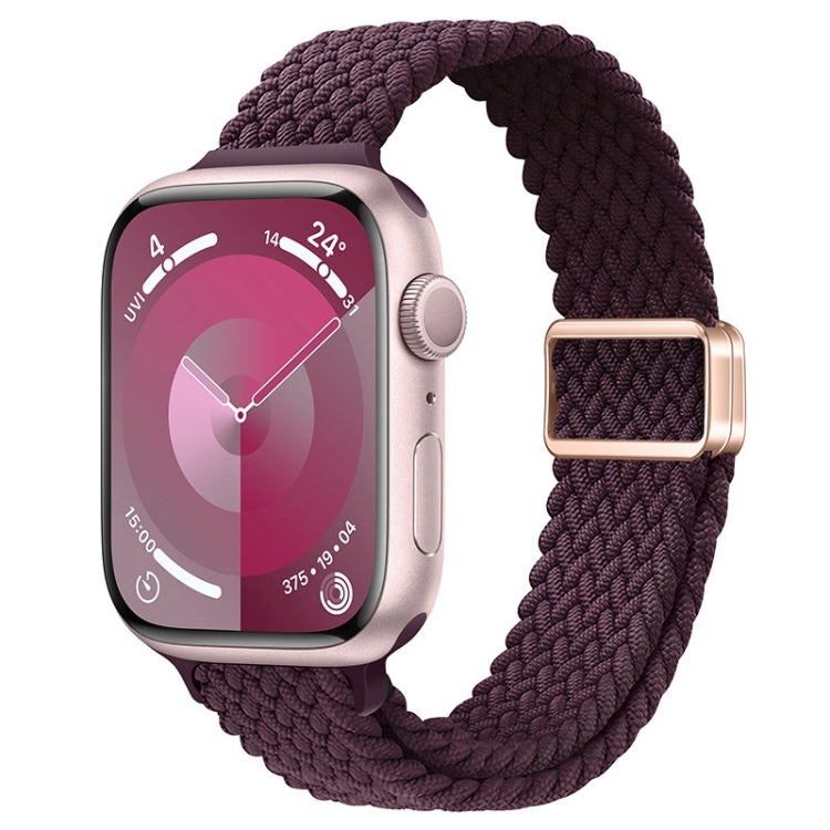 Slim Magnetic Buckle Nylon Braided Watch Band, For Apple Watch SE 2023 44mm, For Apple Watch SE 2023 40mm