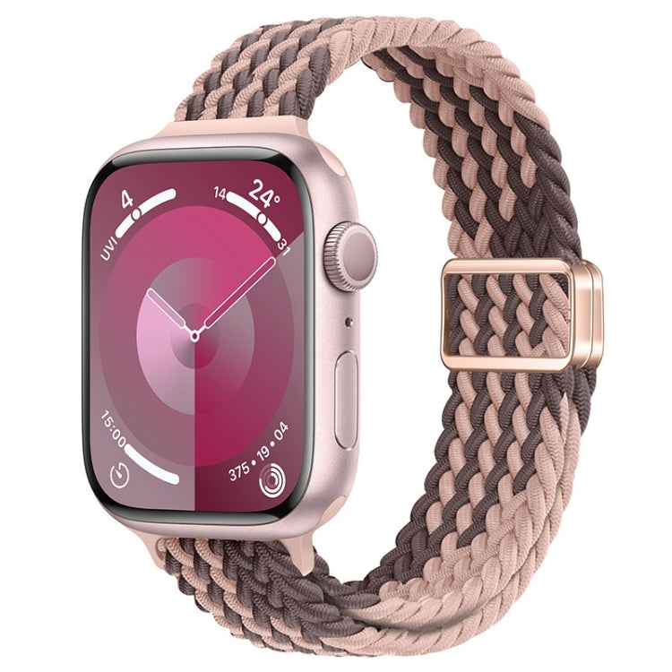 Slim Magnetic Buckle Nylon Braided Watch Band, For Apple Watch SE 2023 44mm, For Apple Watch SE 2023 40mm