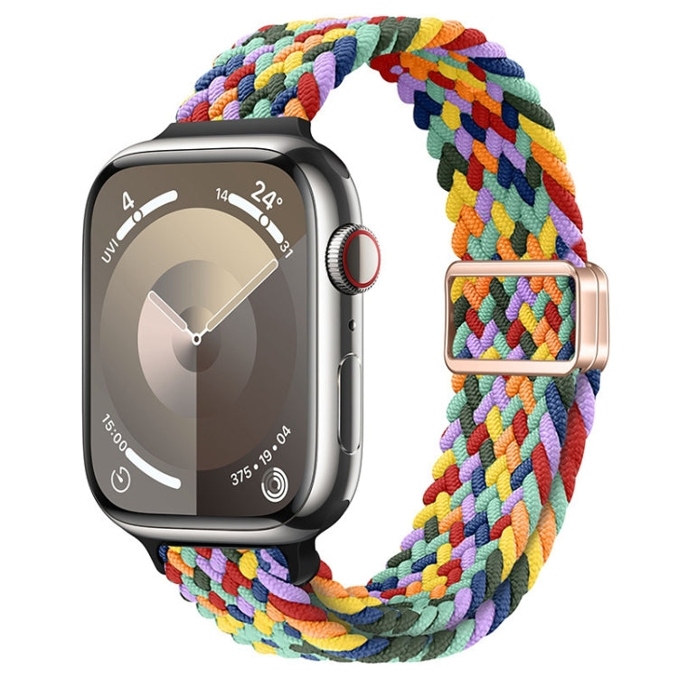 Slim Magnetic Buckle Nylon Braided Watch Band, For Apple Watch SE 2022 40mm, For Apple Watch SE 2022 44mm