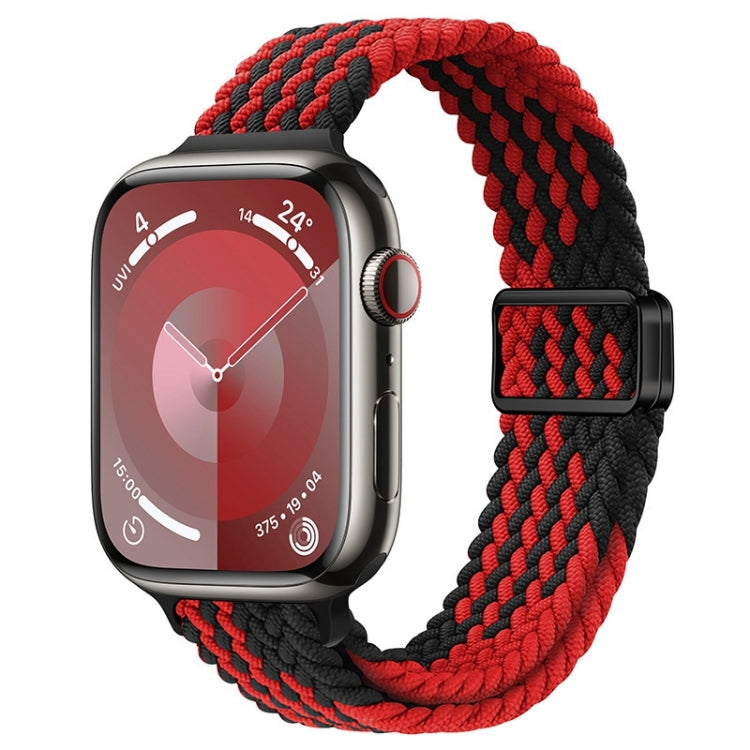 Slim Magnetic Buckle Nylon Braided Watch Band, For Apple Watch Series 7 41mm, For Apple Watch Series 7 45mm