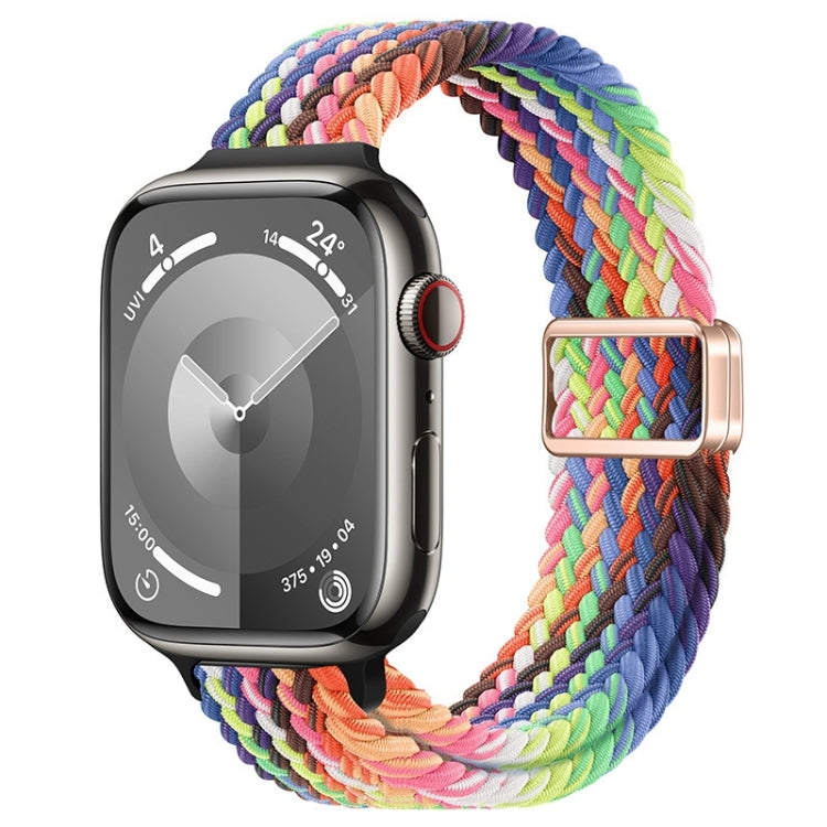 Slim Magnetic Buckle Nylon Braided Watch Band, For Apple Watch Series 7 41mm, For Apple Watch Series 7 45mm
