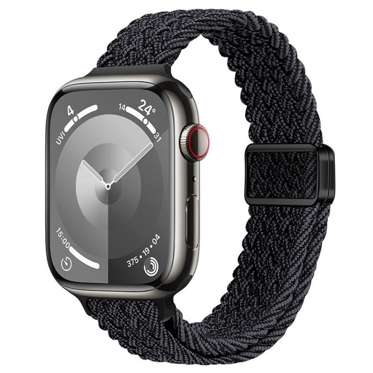 Slim Magnetic Buckle Nylon Braided Watch Band, For Apple Watch Series 7 41mm, For Apple Watch Series 7 45mm