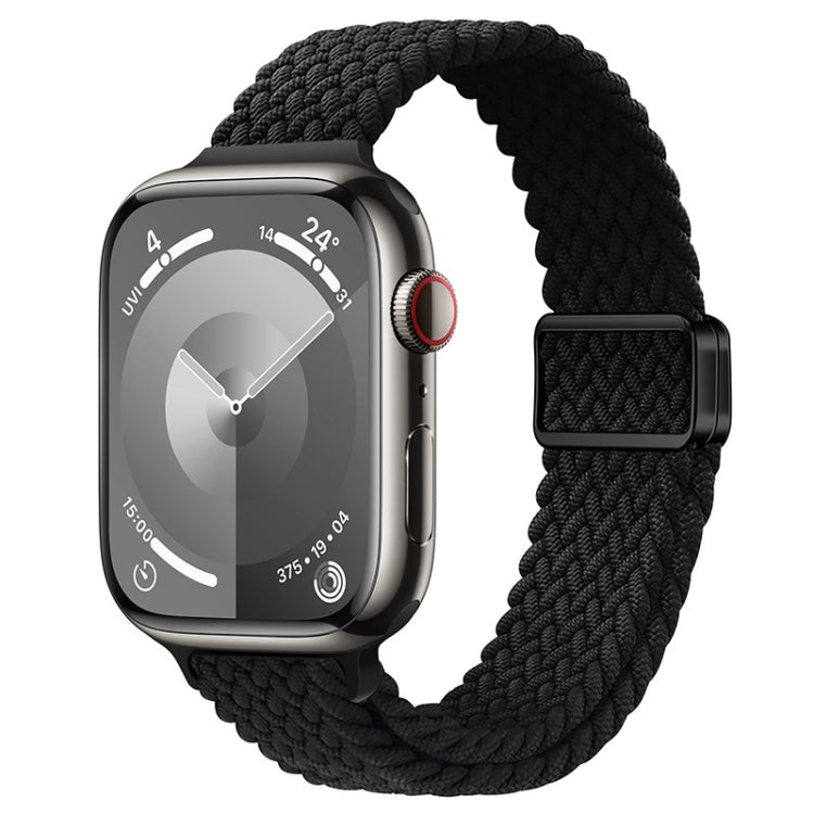 Slim Magnetic Buckle Nylon Braided Watch Band, For Apple Watch Series 7 41mm, For Apple Watch Series 7 45mm