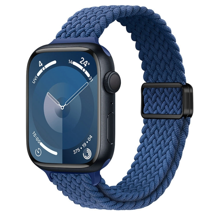 Slim Magnetic Buckle Nylon Braided Watch Band, For Apple Watch Series 7 41mm, For Apple Watch Series 7 45mm