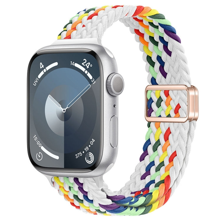 Slim Magnetic Buckle Nylon Braided Watch Band, For Apple Watch Series 7 41mm, For Apple Watch Series 7 45mm