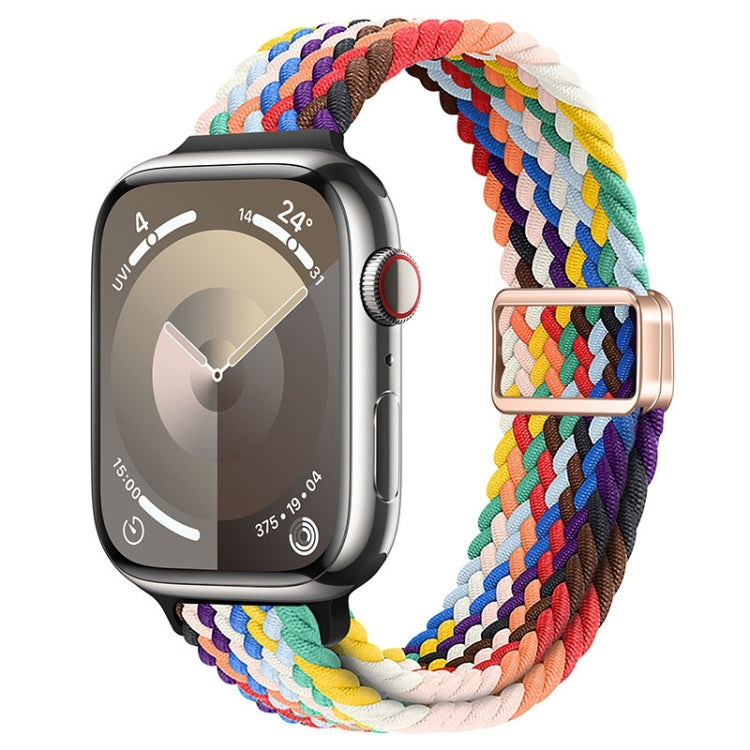 Slim Magnetic Buckle Nylon Braided Watch Band, For Apple Watch Series 7 41mm, For Apple Watch Series 7 45mm
