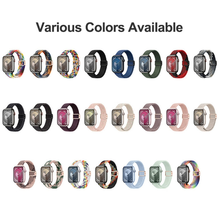 Slim Magnetic Buckle Nylon Braided Watch Band, For Apple Watch SE 2022 40mm, For Apple Watch SE 2022 44mm