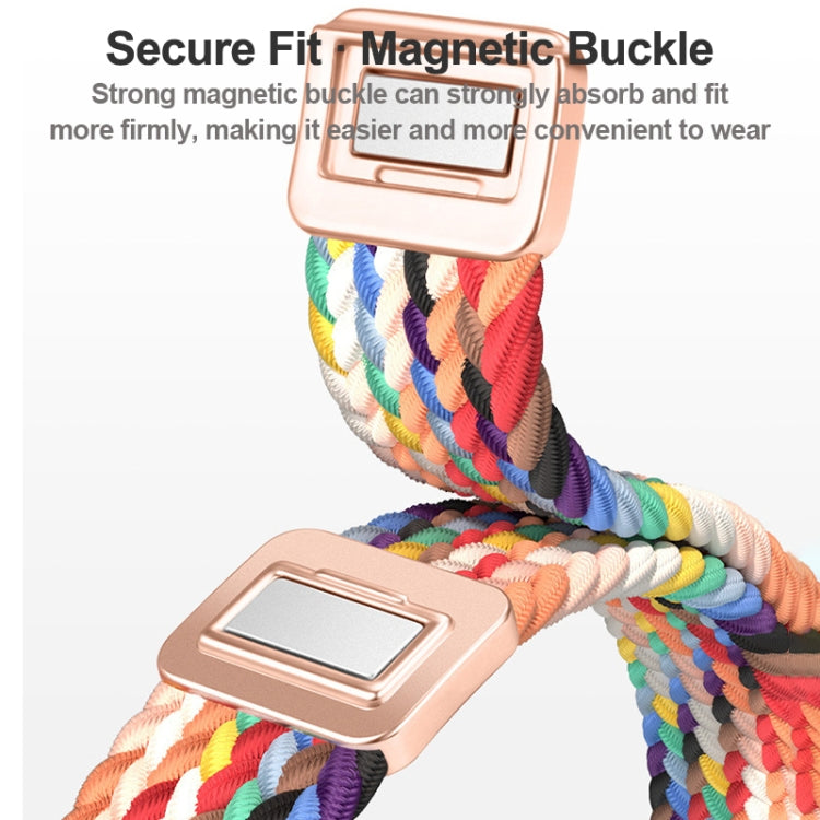 Slim Magnetic Buckle Nylon Braided Watch Band, For Apple Watch SE 2022 40mm, For Apple Watch SE 2022 44mm