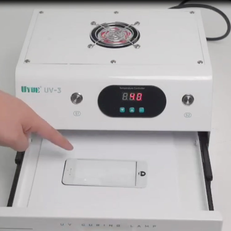 Uyue UV-3 7 inch Phone Timing Intelligent Curing Lamp Mechanic, EU Plug, US Plug