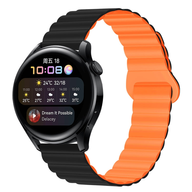 Two Color Magnetic Silicone Watch Band, 20mm