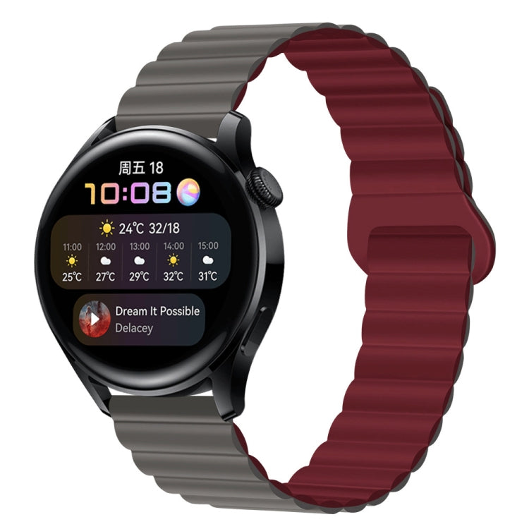 Two Color Magnetic Silicone Watch Band, 20mm