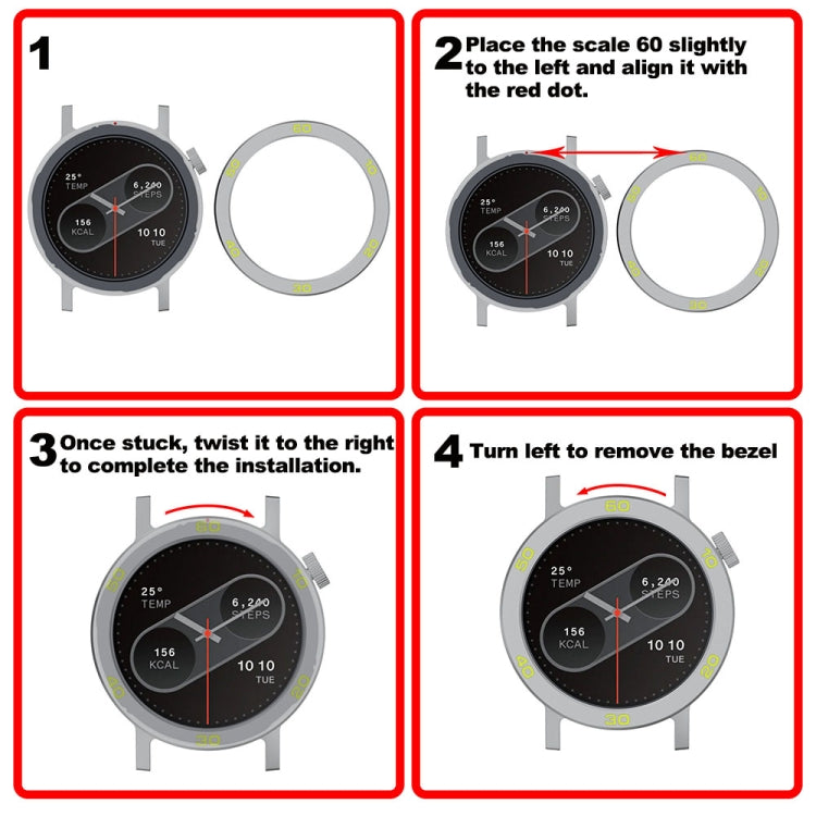 Smart Watch Metal Bezel Number Ring Frame, For Nothing CMF Watch Pro 2