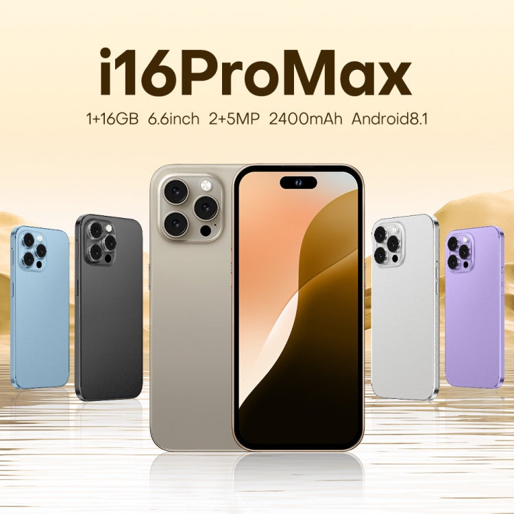 U218 / i16 Pro Max, 1GB+16GB, 6.6 inch Android 8.1 MTK6580A Quad Core, OTG, Network: 3G, Dual SIM, EU Plug, US Plug, UK Plug, AU Plug
