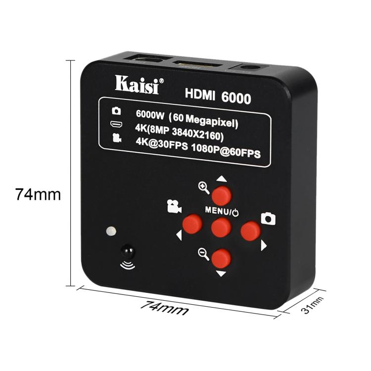 Kaisi HDMI 6000 HDMI / USB Dual Interface 60MP 4K Ultra HD Microscope Industrial Camera, US Plug, EU Plug