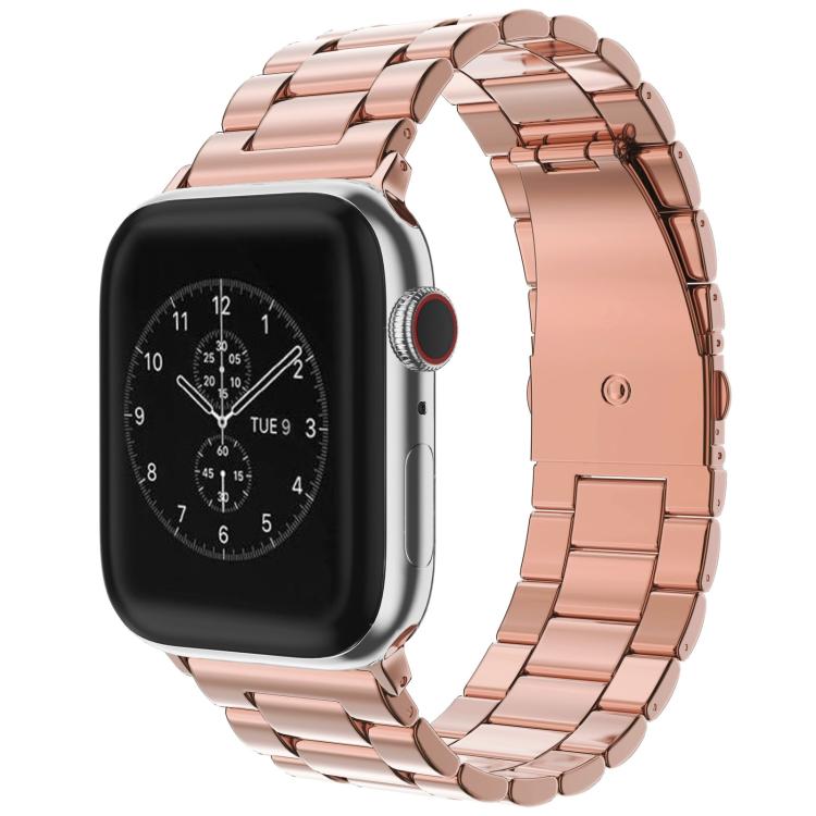 xDfind Three Beads Fold Buckle Stainless Steel Watch Band, For Apple Watch 46mm / 49mm / 45mm / 44mm, For Apple Watch 42mm / 41mm / 40mm / 38mm
