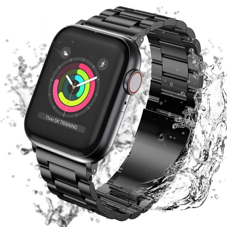 xDfind Three Beads Fold Buckle Stainless Steel Watch Band, For Apple Watch 46mm / 49mm / 45mm / 44mm, For Apple Watch 42mm / 41mm / 40mm / 38mm