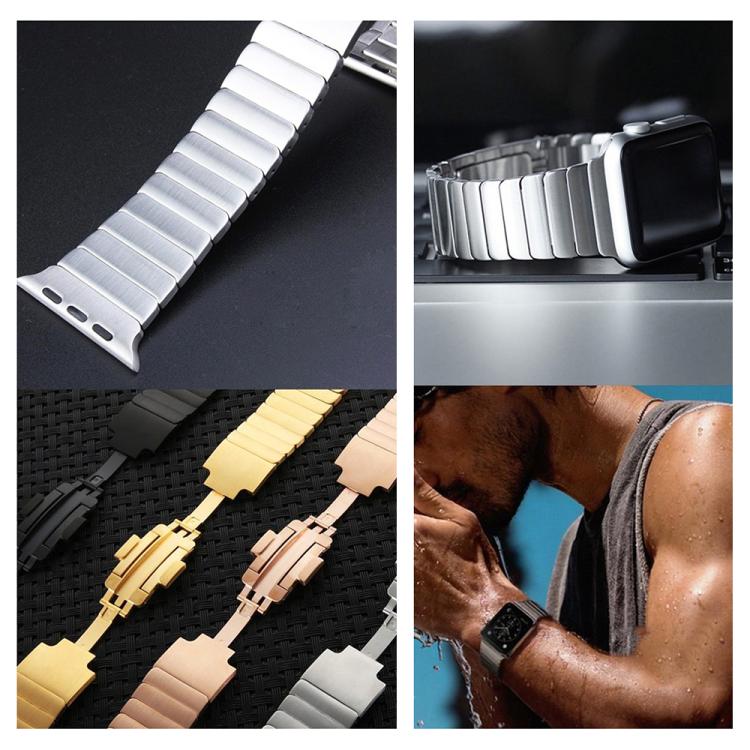 xDfind One Bead Stainless Steel Watch Band, For Apple Watch 46mm / 49mm / 45mm / 44mm, For Apple Watch 42mm / 41mm / 40mm / 38mm