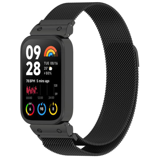 xDfind Watch Frame Integrated Milan Magnetic Metal Watch Band, For Xiaomi Band 10 Pro/9 Pro/Redmi Watch 6/5/4, For Redmi Band 3 / Xiaomi Smart Band 9 Active, For Redmi Band 2 / Xiaomi Smart Band 8 Active