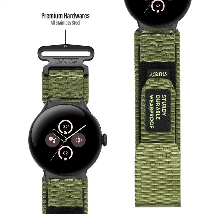 xDfind Quick Release Nylon Hook And Loop Fastener Buckle Watch Band, For Google Pixel Watch 5 / 4 / 3 / 2 / 1 41mm, For Google Pixel Watch 5 / 4 / 3 45mm