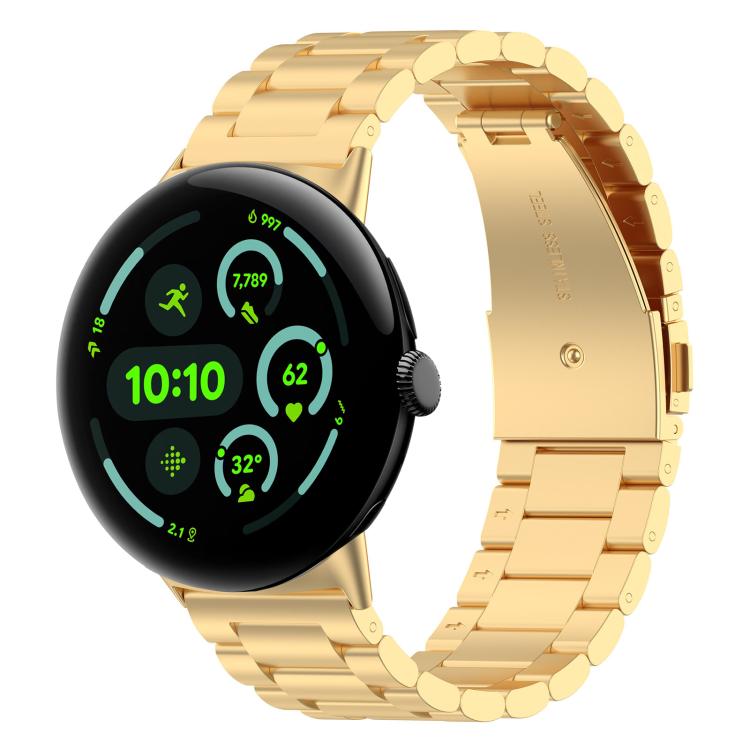 xDfind Three Beads Quick Release Metal Watch Band, For Google Pixel Watch 5 / 4 / 3 / 2 / 1 41mm, For Google Pixel Watch 5 / 4 / 3 45mm