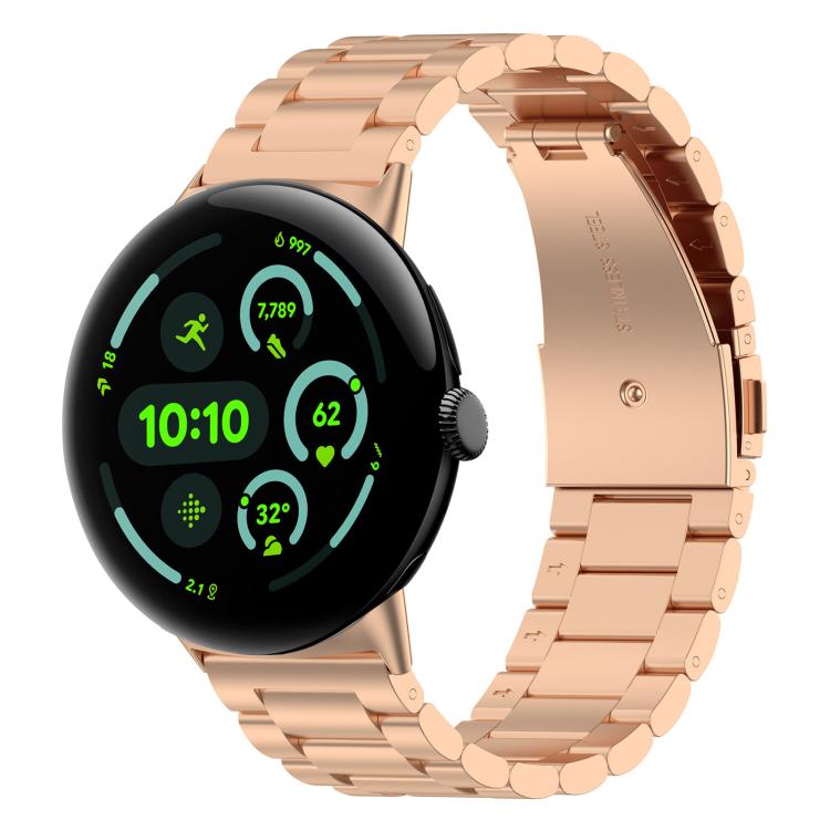 xDfind Three Beads Quick Release Metal Watch Band, For Google Pixel Watch 5 / 4 / 3 / 2 / 1 41mm, For Google Pixel Watch 5 / 4 / 3 45mm