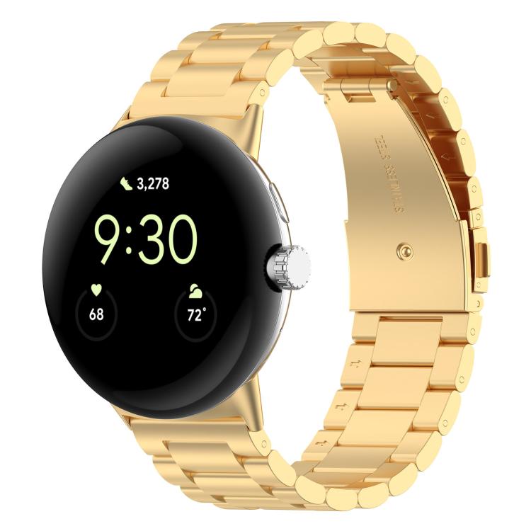 xDfind Three Beads Quick Release Metal Watch Band, For Google Pixel Watch 5 / 4 / 3 / 2 / 1 41mm, For Google Pixel Watch 5 / 4 / 3 45mm