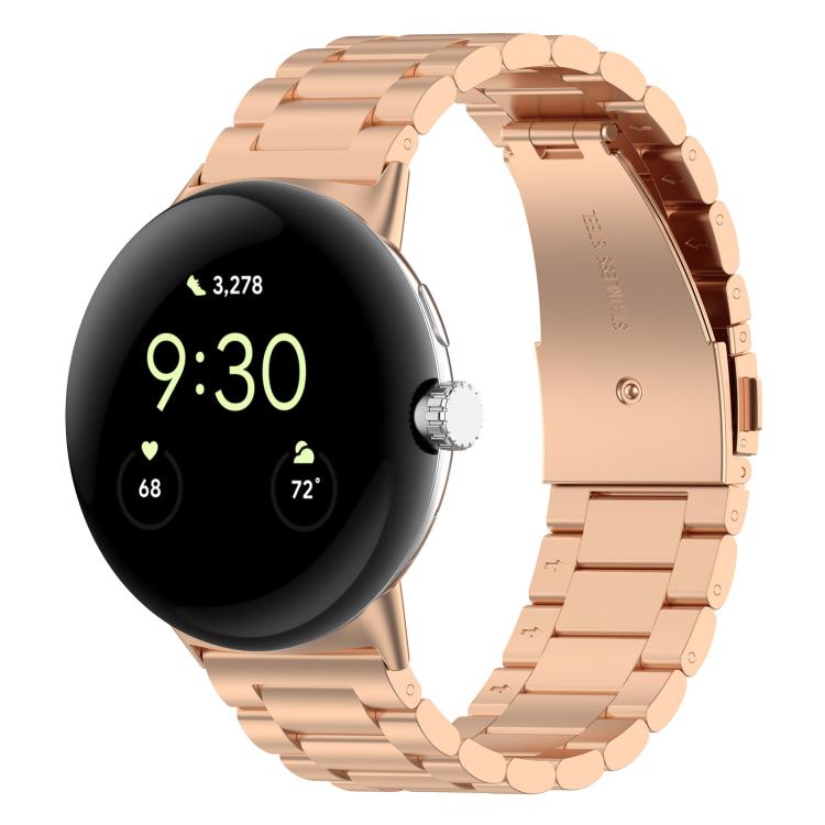 xDfind Three Beads Quick Release Metal Watch Band, For Google Pixel Watch 5 / 4 / 3 / 2 / 1 41mm, For Google Pixel Watch 5 / 4 / 3 45mm