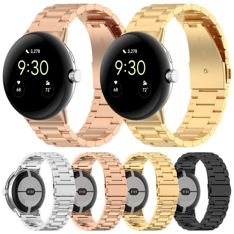 xDfind Three Beads Quick Release Metal Watch Band, For Google Pixel Watch 5 / 4 / 3 / 2 / 1 41mm, For Google Pixel Watch 5 / 4 / 3 45mm