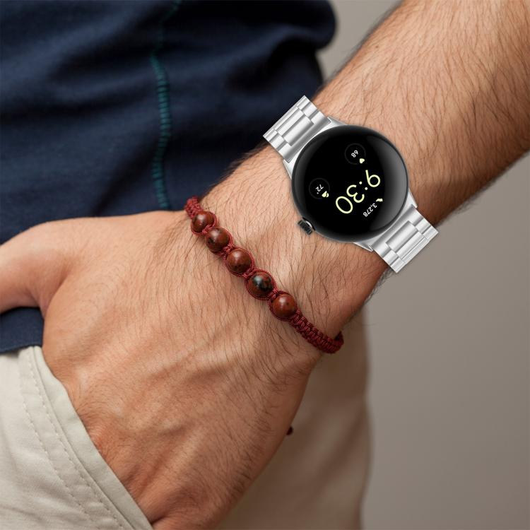 xDfind Three Beads Quick Release Metal Watch Band, For Google Pixel Watch 5 / 4 / 3 / 2 / 1 41mm, For Google Pixel Watch 5 / 4 / 3 45mm