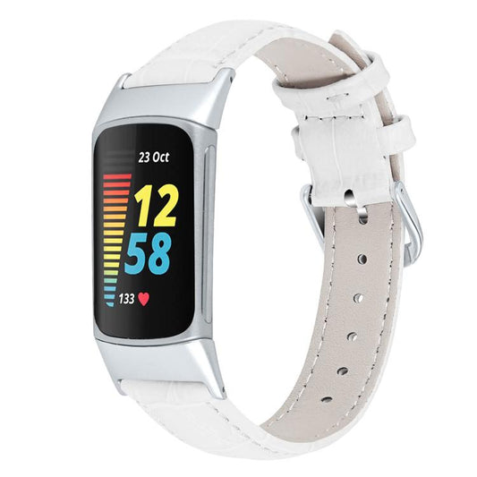 xDfind Bamboo Texture Pin Buckle Leather Watch Band, For Fitbit Charge 6 / 5 18mm, For Fitbit Inspire 3 12mm, For Fitbit Versa 4 / 3 / Sense2 / 1 20mm, For Fitbit Luxe / Special Edition 12mm, For Fitbit Inspire 2 / Ace 3 14mm                           ...
