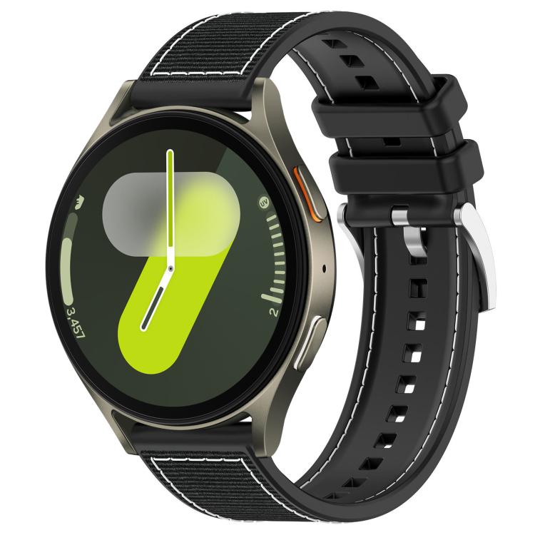 xDfind Hybrid Nylon Braid Silicone Watch Band, For Galaxy Watch Ultra2 2026 / 2025 / 1 2024 22mm, For Galaxy Watch 7 / 6 / 5 / FE 20mm