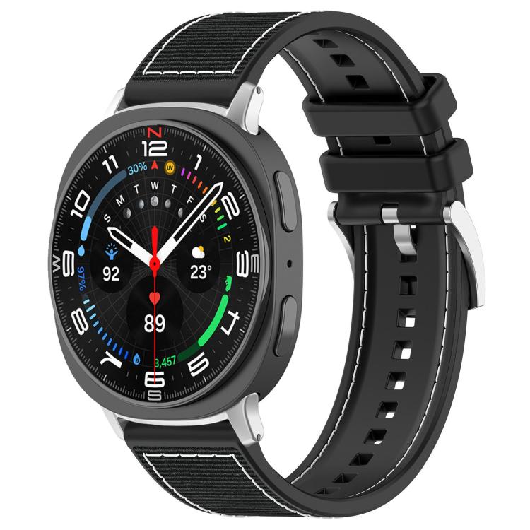 xDfind Hybrid Nylon Braid Silicone Watch Band, For Galaxy Watch Ultra2 2026 / 2025 / 1 2024 22mm, For Galaxy Watch 7 / 6 / 5 / FE 20mm