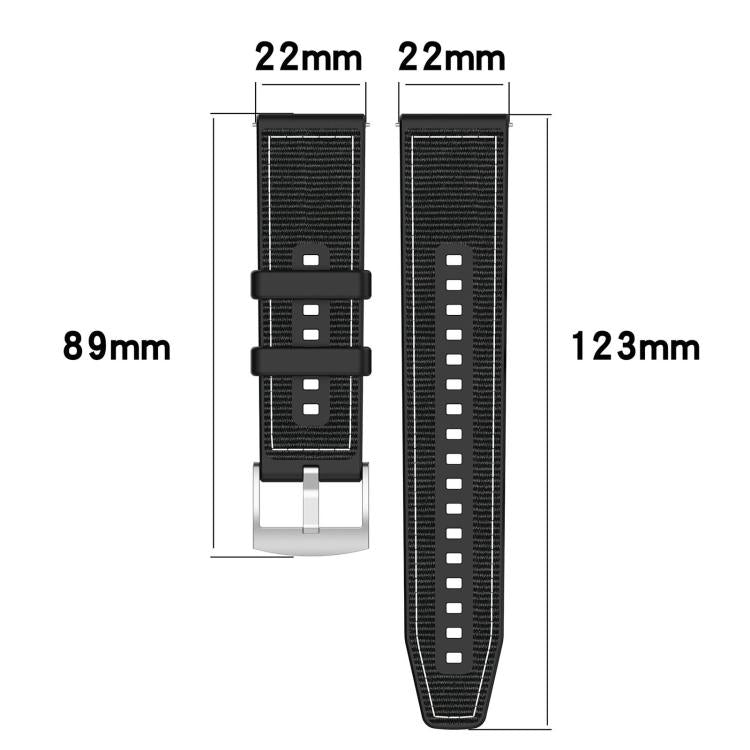 xDfind Hybrid Nylon Braid Silicone Watch Band, For Galaxy Watch Ultra2 2026 / 2025 / 1 2024 22mm, For Galaxy Watch 7 / 6 / 5 / FE 20mm